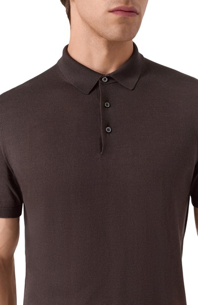 Шелковое поло CORNELIANI, арт. 25M541-2525170, фото 5