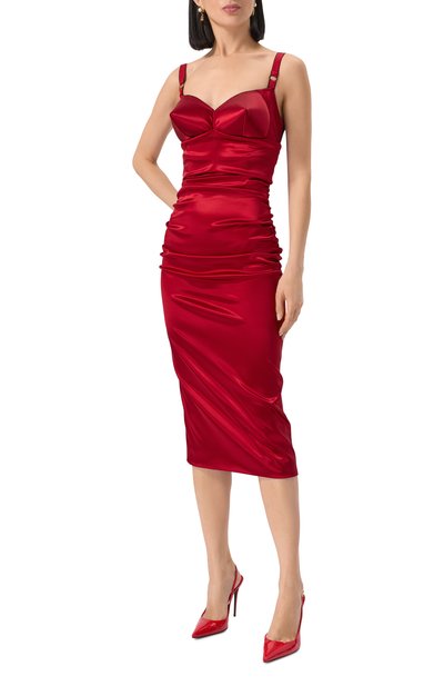 Атласное платье DOLCE & GABBANA, арт. F6TNRT/FURAD, фото 3