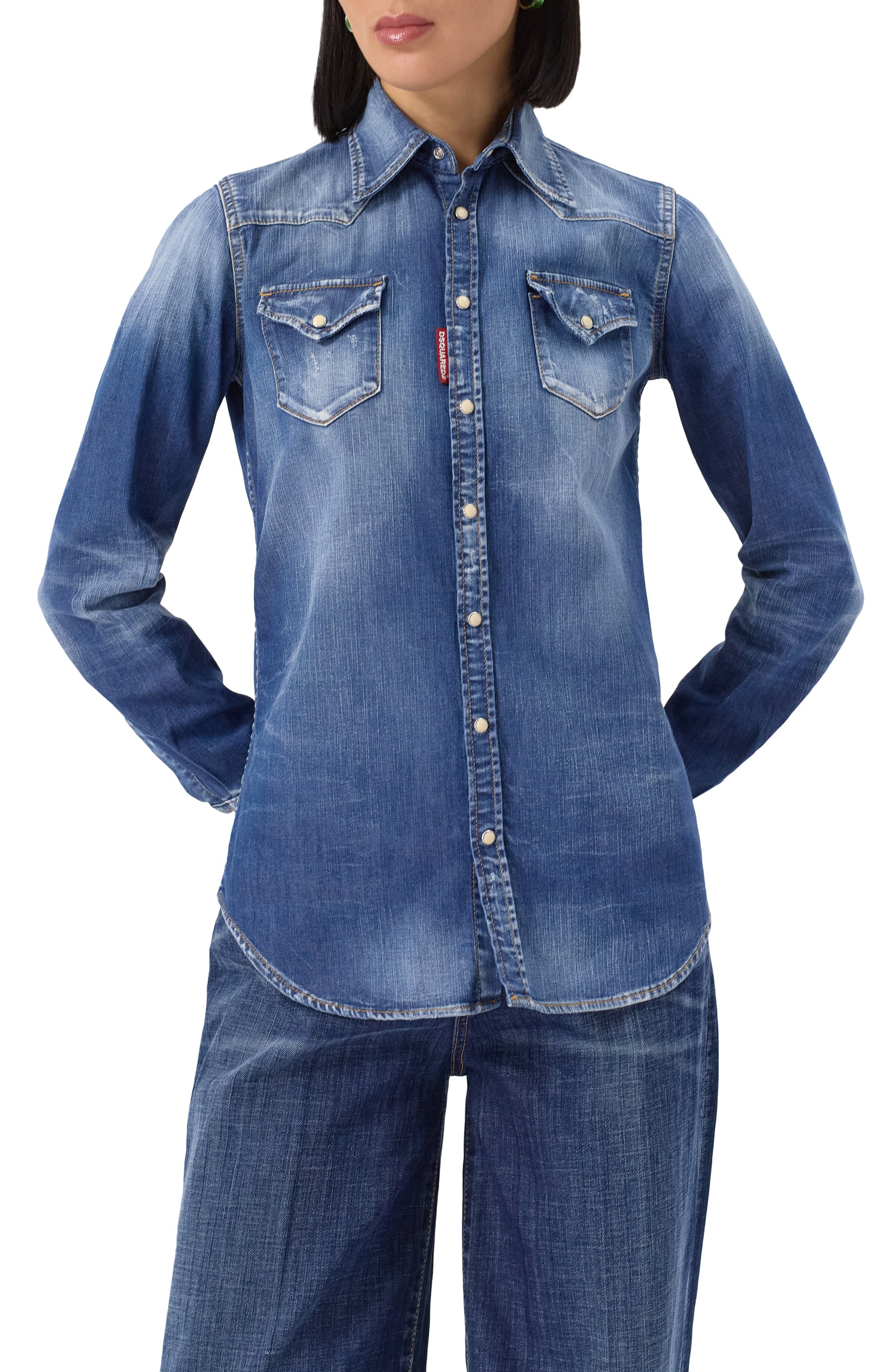 Джинсовая рубашка DSQUARED2, арт. S75DL0894/S30341, фото 3