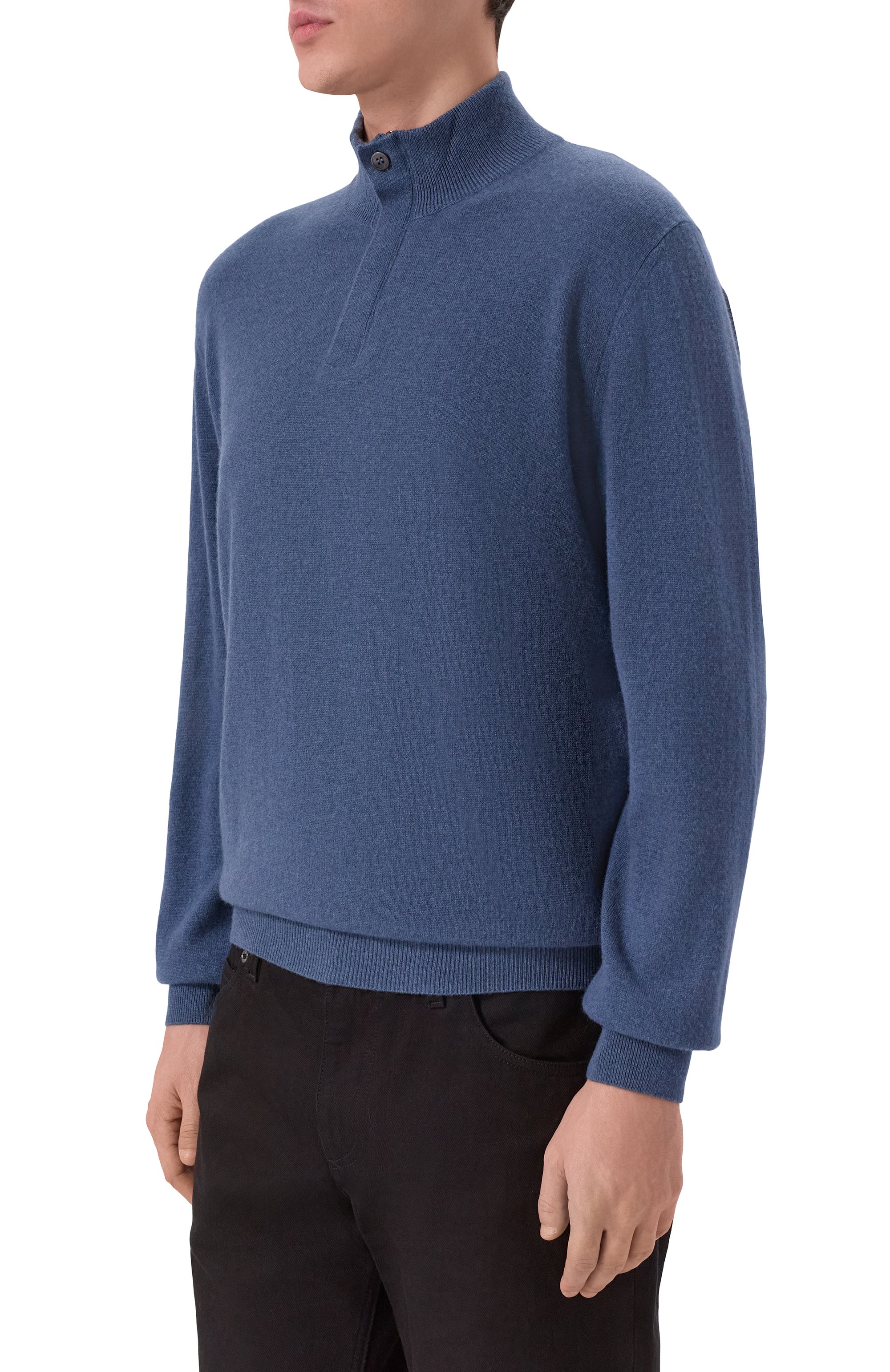 Кашемировый джемпер CORNELIANI синего цвета по цене 118000 руб., арт. 26M533-2625185, фото 3 Кашемировый джемпер CORNELIANI, арт. 26M533-2625185, фото 3