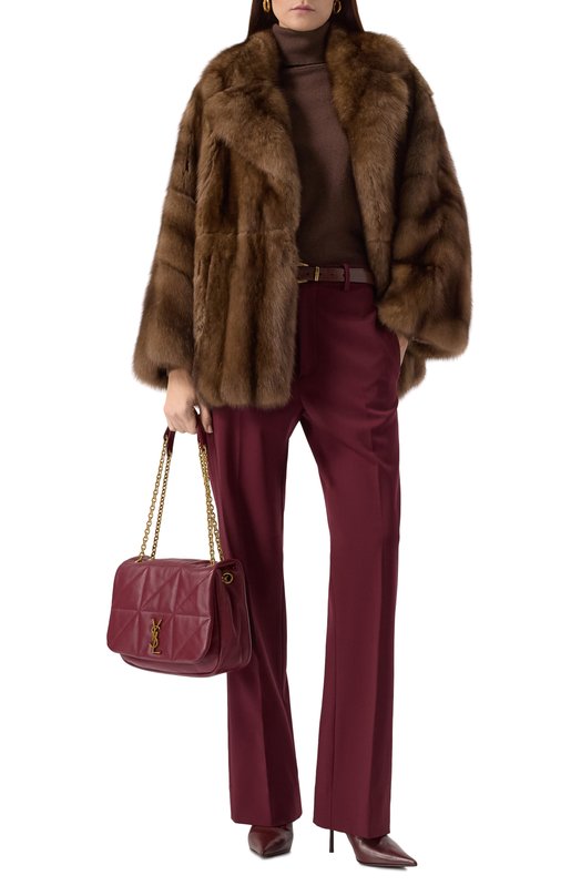 Сумка Jamie 4.3 medium Saint Laurent 809696/AAB32 Бордовый  809696/AAB32 Фото 7