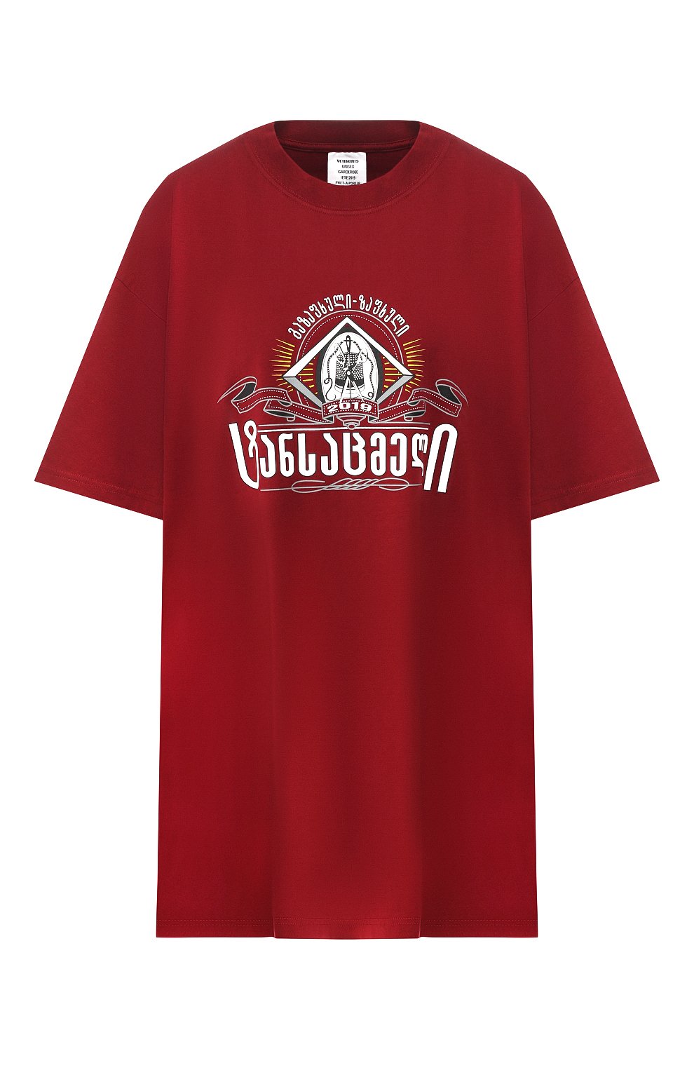  Хлопковая футболка VETEMENTS, арт. USS197071/W, фото 1
