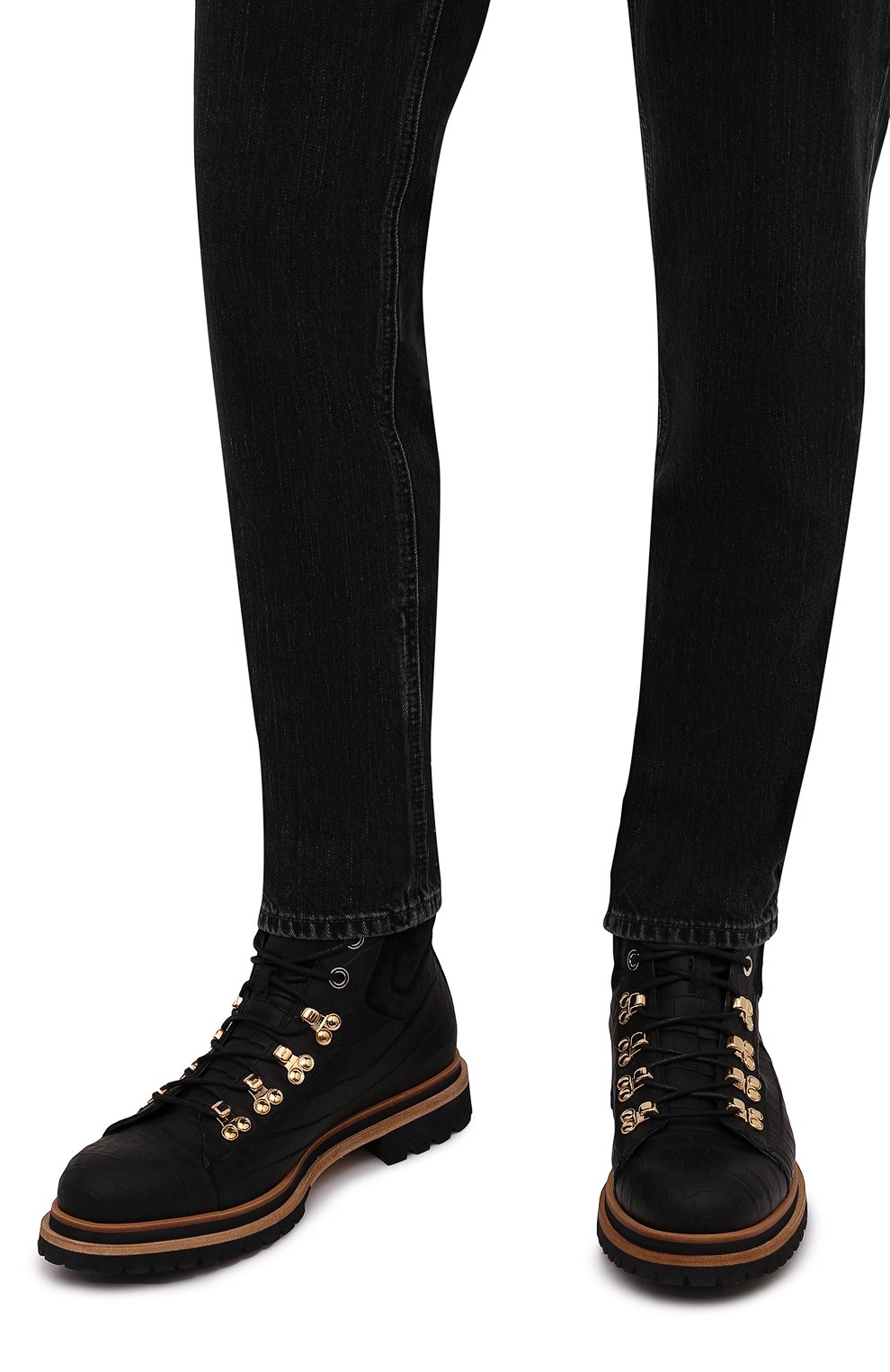 Ботинки из кожи крокодила ZILLI, арт. MDW-B082/0C1, фото 3