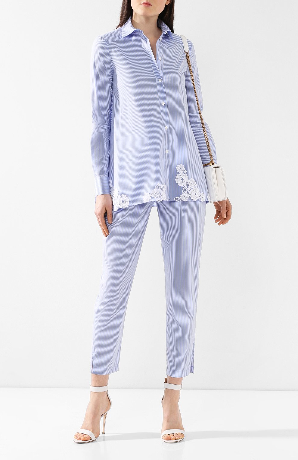 Хлопковые брюки ERMANNO ERMANNO SCERVINO, арт. 44 T PL20 PRI, фото 2