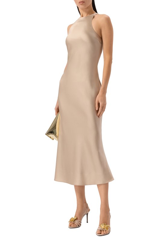 Атласное платье Daname 626SS6804A Бежевый  626SS6804A Фото 2