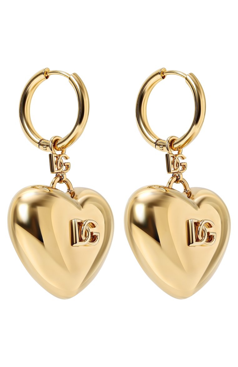 Женские серьги DOLCE & GABBANA золотого цвета, арт. WEQ8S1 W1111 | Фото 3 (Нос: Не проставлено; Региональные ограничения белый список (Axapta Mercury): Не проставлено; Материал: Металл)