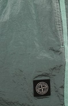 Детские плавки-шорты STONE ISLAND бирюзового цвета, арт. B02/43/10-12 | Фото 3 (Материал внешний: Синтетический материал; Нос: Не проставлено; Материал сплава: Проставлено; Кросс-КТ: Пляж; Ростовка одежда: 10 - 11 лет | 140 - 146см, 13 - 15 лет | 158 см)