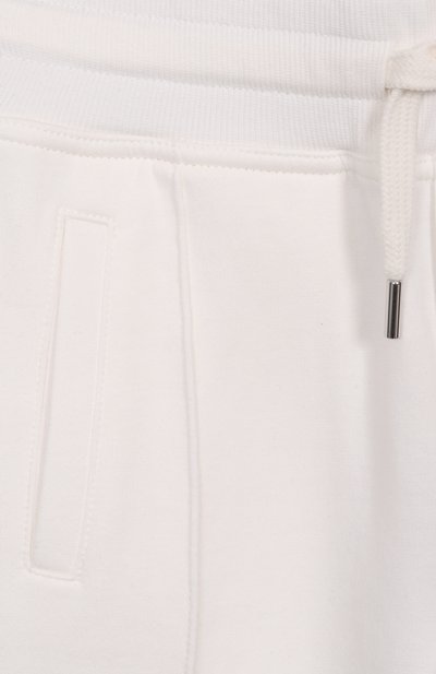 Хлопковые джоггеры BRUNELLO CUCINELLI молочного цвета по цене 49350 руб., арт. BW863E331A, фото 3 Хлопковые джоггеры BRUNELLO CUCINELLI, арт. BW863E331A, фото 3