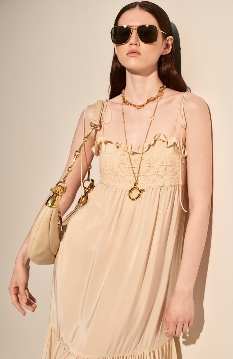 Женская подвеска на цепочке JIL SANDER золотого цвета, арт. J11UU0023 J12015 | Фото 9 (Региональные ограничения белый список (Axapta Mercury): Не проставлено; Нос: Не проставлено; Материал: Металл)