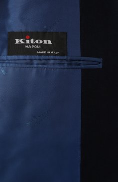 Мужской шерстяной костюм KITON темно-синего цвета, арт. UA81K0101E20 | Фото 9 (Материал сплава: Проставлено; Материал внешний: Шерсть; Драгоценные камни: Проставлено; Рукава: Длинные; Костюмы М: Однобортный; Стили: Классический)