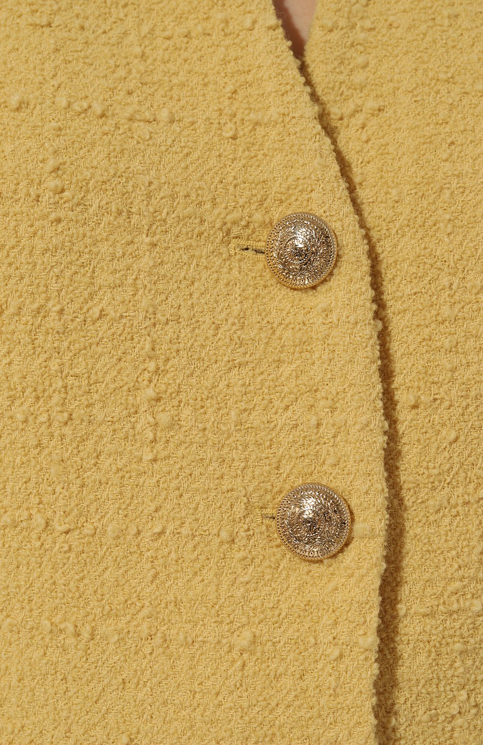 Шерстяной жакет OLOLOL желтого цвета по цене 54000 руб., арт. OLJT015/2810.807/W25, фото 5 Шерстяной жакет OLOLOL, арт. OLJT015/2810.807/W25, фото 5