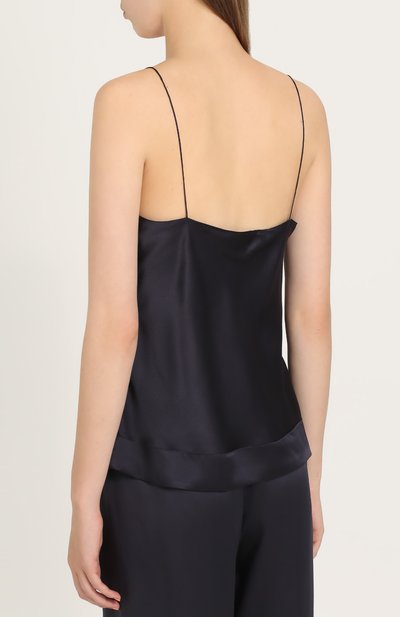 Шелковый топ на тонких бретельках с принтом MENG, арт. 9-BL-MG, фото 4