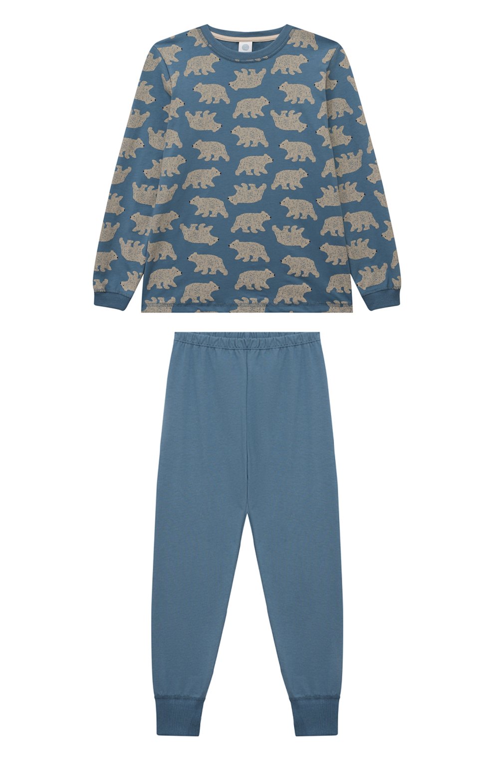 Хлопковая пижама SANETTA синего цвета по цене 6630 руб., арт. 233376, фото 1 Хлопковая пижама SANETTA, арт. 233376, фото 1