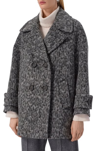 Пальто CINZIA ROCCA серого цвета по цене 72600 руб., арт. UR28001/E3, фото 3 Пальто CINZIA ROCCA, арт. UR28001/E3, фото 3