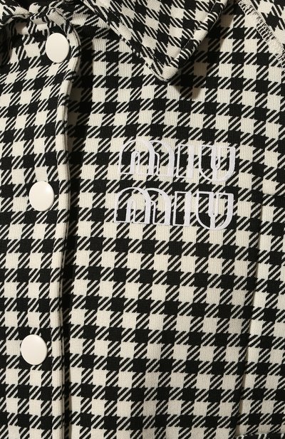 Хлопковая куртка MIU MIU черно-белого цвета по цене 155000 руб., арт. MJL819-10OP-F0967, фото 5 Хлопковая куртка MIU MIU, арт. MJL819-10OP-F0967, фото 5