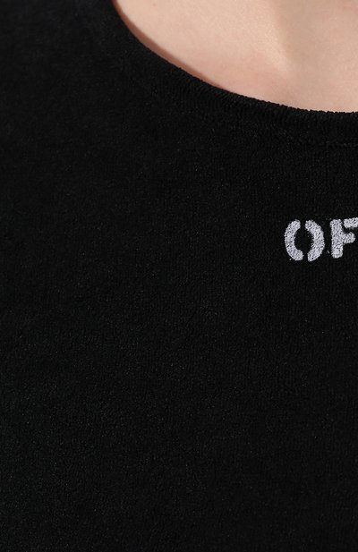 Боди OFF-WHITE черного цвета по цене 27600 руб., арт. 0WDD009E19E670911001, фото 5 Боди OFF-WHITE, арт. 0WDD009E19E670911001, фото 5