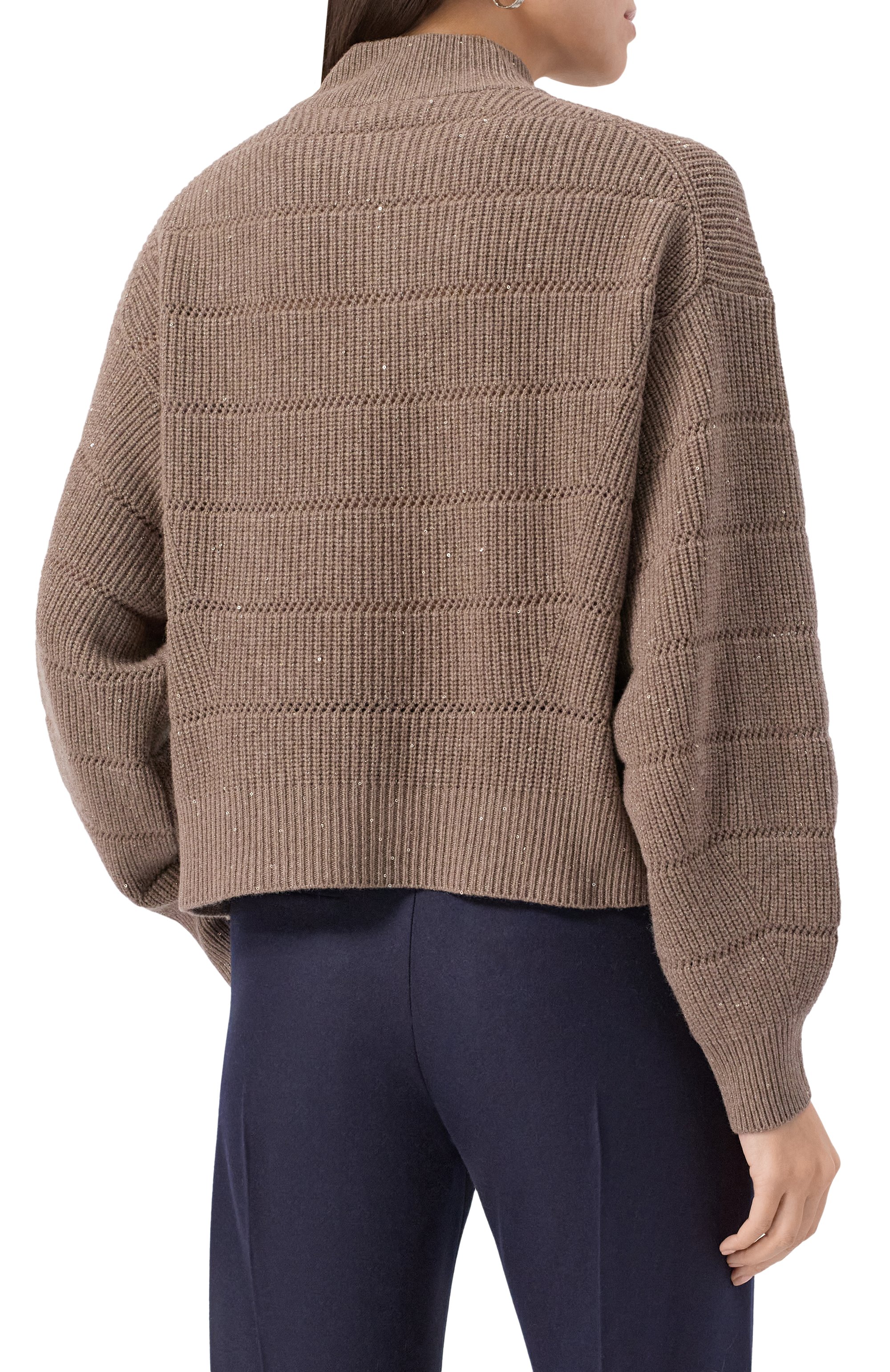 Свитер из кашемира и шерсти BRUNELLO CUCINELLI, арт. MBM738204P, фото 4