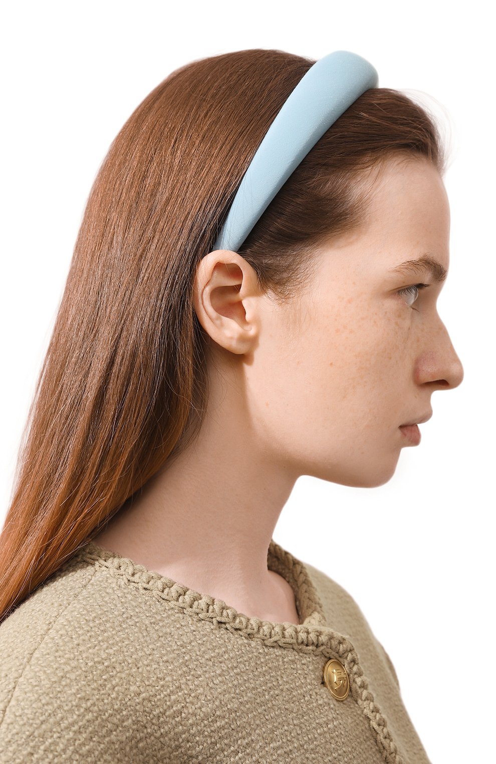 Ободок для волос ALEXANDRE DE PARIS голубого цвета по цене 15960 руб., арт. THB30-1T-P23 C, фото 2 Ободок для волос ALEXANDRE DE PARIS, арт. THB30-1T-P23 C, фото 2