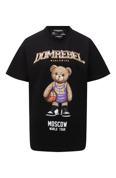 Женская хлопковая футболка DOMREBEL, арт. BEARBALL/B0X T/W