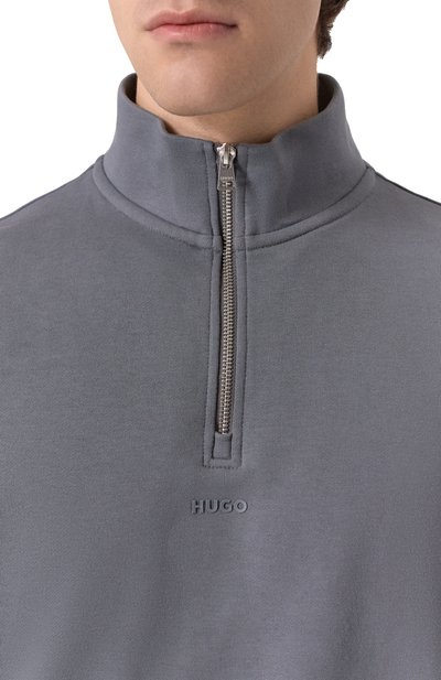 Хлопковый анорак HUGO серого цвета по цене 13600 руб., арт. 50525881, фото 5 Хлопковый анорак HUGO, арт. 50525881, фото 5