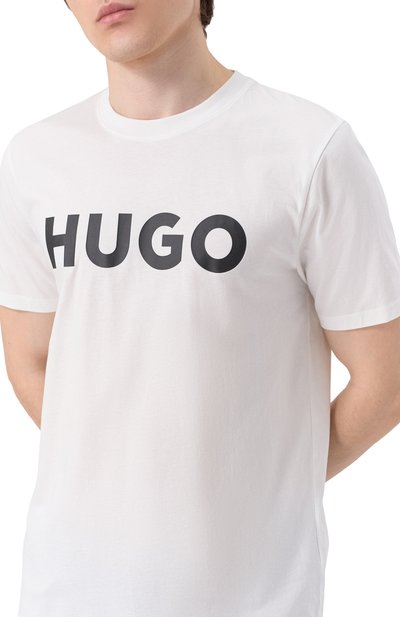 Хлопковая футболка HUGO, арт. 50467556, фото 5