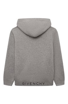 Детский хлопковая толстовка GIVENCHY серого цвета, арт. H30315 | Фото 2 (Драгоценные камни: Проставлено; Материал внешний: Хлопок; Материал сплава: Проставлено; Рукава: Длинные; Мальчики Кросс-КТ: Толстовка-одежда; Ростовка одежда: 5 лет | 110 см, 7 лет | 122 см, 9 лет | 134 см, 12 лет | 152 см, 13 - 15 лет | 158 см)