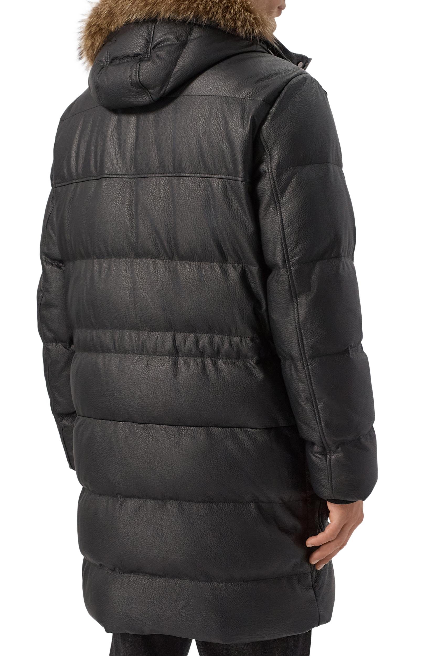 Кожаный пуховик с отделкой из енота STEFANO RICCI, арт. MDJ5300431/5901, фото 4