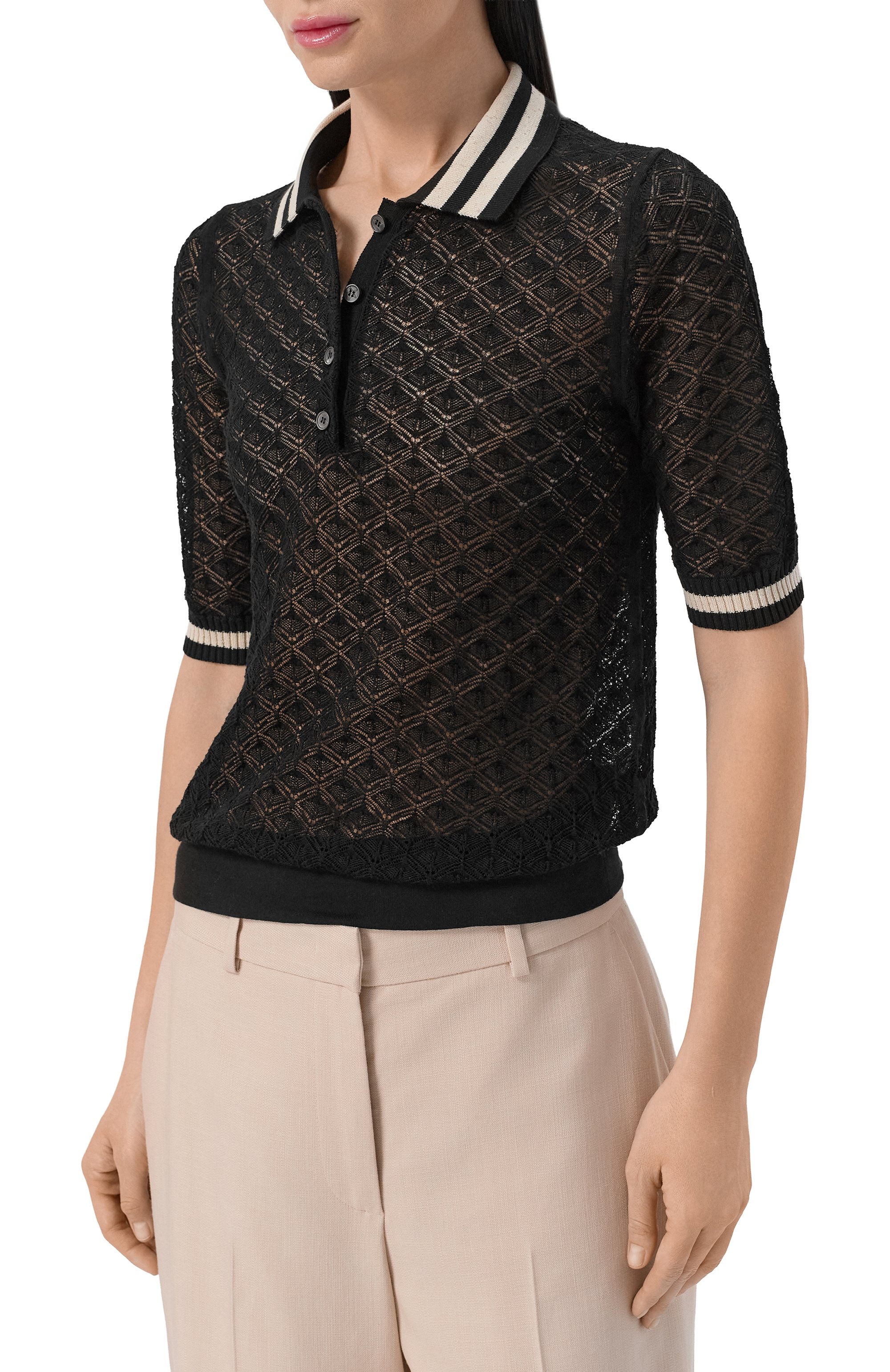 Хлопковое поло LORENA ANTONIAZZI, арт. E26110VM44A/1329, фото 3