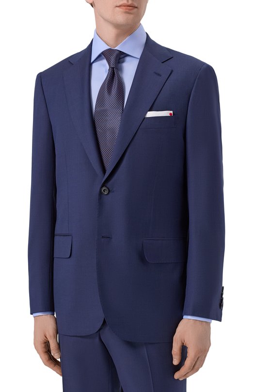 Шерстяной костюм Kiton UA81K0600G Синий  UA81K0600G Фото 2