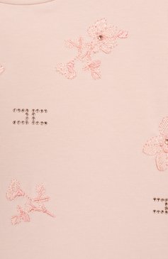 Детская хлопковая футболка ELISABETTA FRANCHI LA MIA BAMBINA светло-розового цвета, арт. EFTS2400/JE006/10A-12A+ | Фото 3 (Рукава: Короткие; Материал внешний: Хлопок; Девочки Кросс-КТ: футболка-одежда; Ростовка одежда: 10 - 11 лет | 140 - 146см, 13 - 15 лет | 158 см, 12 лет | 152 см)