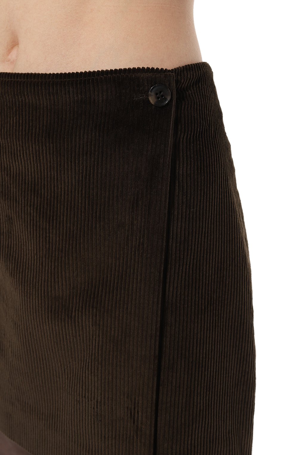 Вельветовая юбка SASHAVERSE коричневого цвета по цене 25000 руб., арт. SK012/VL/508/W24, фото 5 Вельветовая юбка SASHAVERSE, арт. SK012/VL/508/W24, фото 5