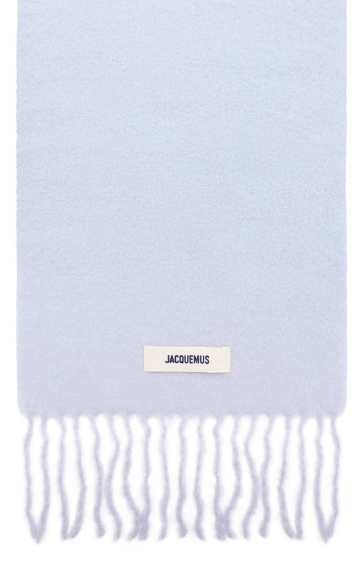 Шерстяной шарф Jacquemus 24HACU00572/B0T4032 Голубой  24HACU00572/B0T4032 Фото 4