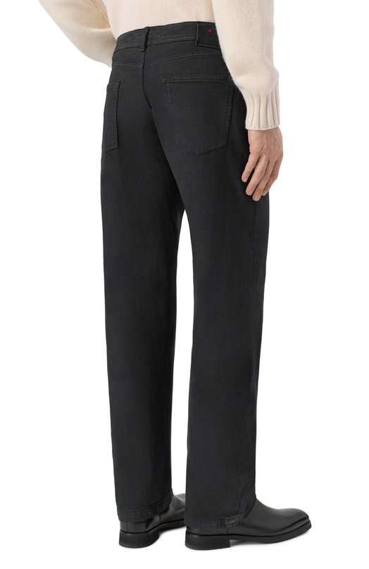 Хлопковые брюки Kiton UPNJS1K0602H03 Чёрный  UPNJS1K0602H03 Фото 4