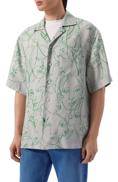 Рубашка из вискозы и шелка BOTTEGA VENETA, арт. 866598/V6JK0, фото 3