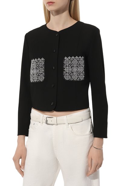 Блузка ALEXANDRA GEORGIEVA BY KRESTETSKAYA STROCHKA черного цвета по цене 78000 руб., арт. PV2-020ch23, фото 3 Блузка ALEXANDRA GEORGIEVA BY KRESTETSKAYA STROCHKA, арт. PV2-020ch23, фото 3