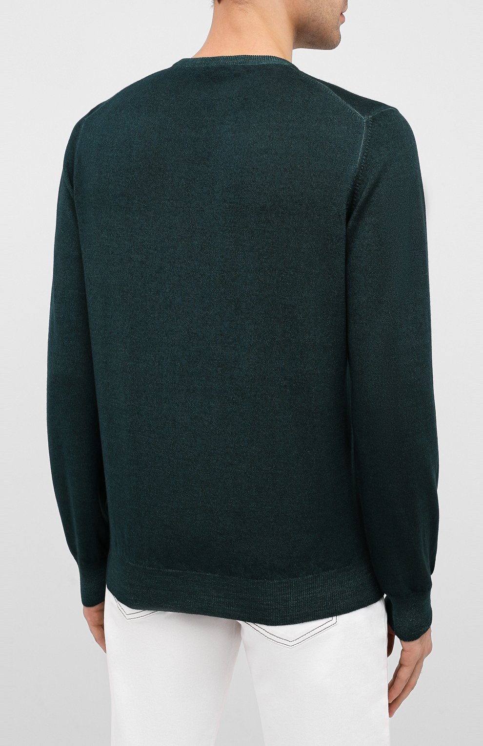 Шерстяной джемпер ANDREA CAMPAGNA зеленого цвета по цене 31000 руб., арт. 55167/22792, фото 4 Шерстяной джемпер ANDREA CAMPAGNA, арт. 55167/22792, фото 4