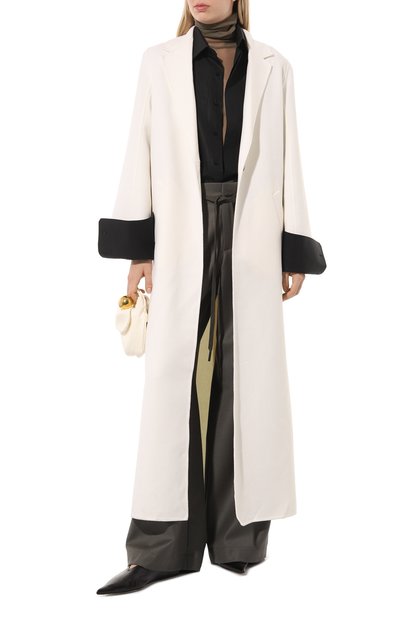 Пальто из шерсти и кашемира MANZONI24 белого цвета по цене 230500 руб., арт. 23M1227-DB5, фото 2 Пальто из шерсти и кашемира MANZONI24, арт. 23M1227-DB5, фото 2