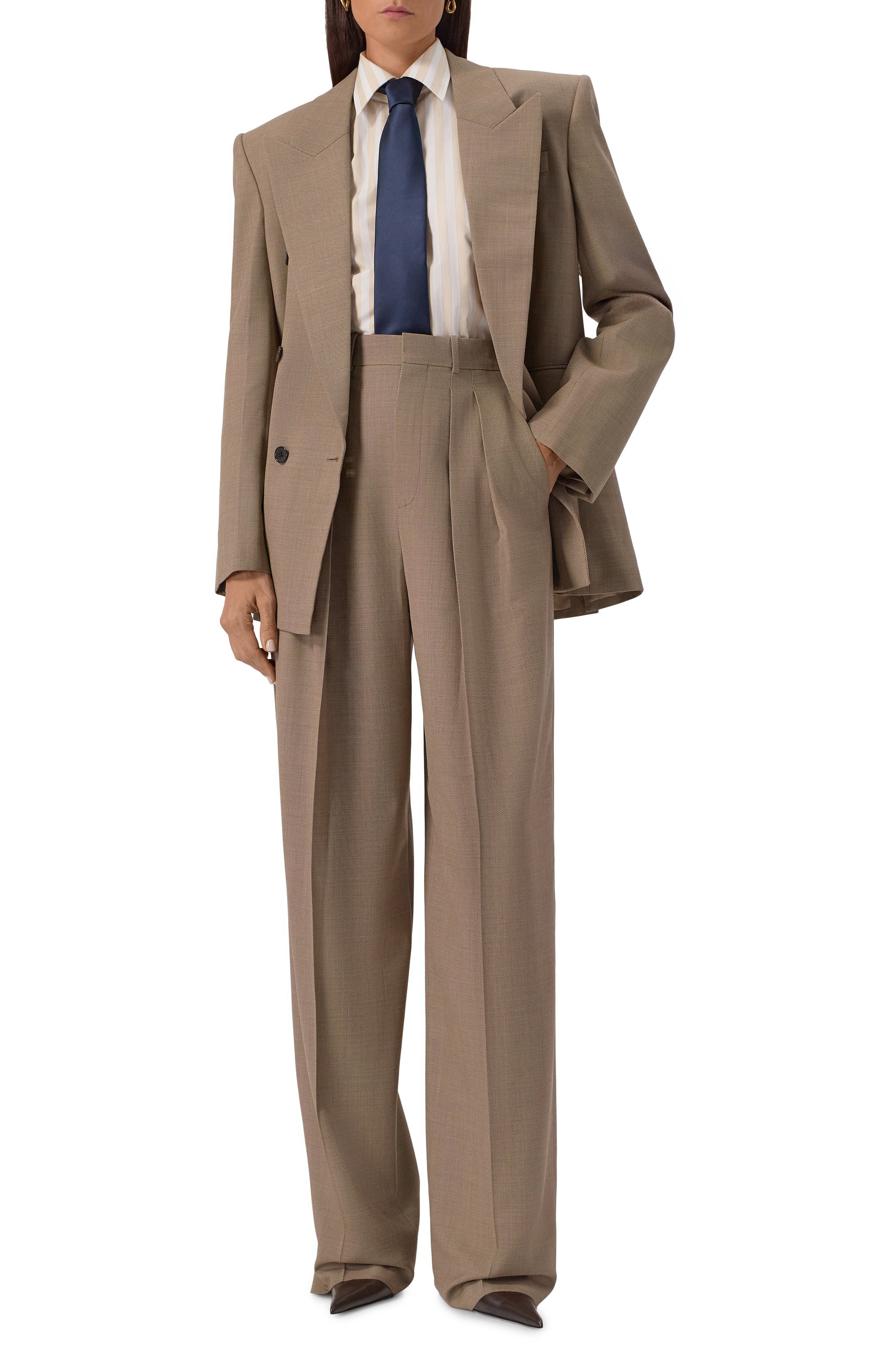 Шерстяные брюки SAINT LAURENT, арт. 824389/Y1I25, фото 2