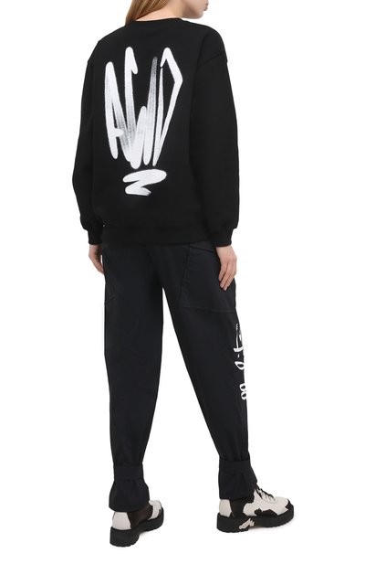 Хлопковый свитшот OFF-WHITE черно-белого цвета по цене 56650 руб., арт. 0WBA046F20JER0021001, фото 2 Хлопковый свитшот OFF-WHITE, арт. 0WBA046F20JER0021001, фото 2