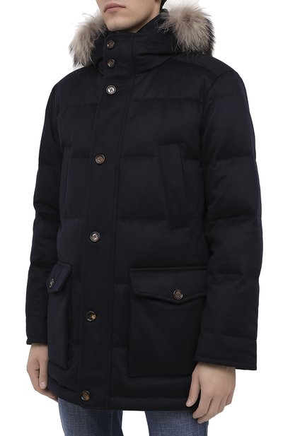 Пуховик KIRED темно-синего цвета по цене 299500 руб., арт. WANIEW6818019001, фото 4 Пуховик KIRED, арт. WANIEW6818019001, фото 4