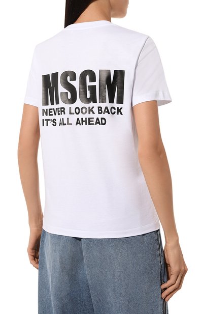 Хлопковая футболка MSGM, арт. 3441MDM104/237002, фото 4