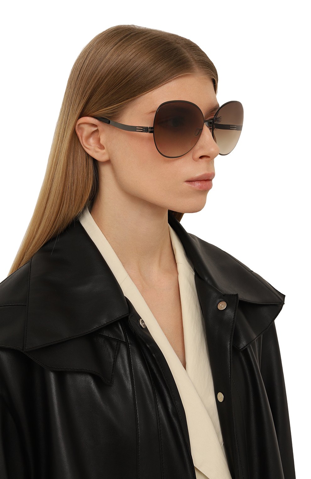 Солнцезащитные очки IC! BERLIN, арт. IB-VIRGINIA P GUN-METAL BLACK BR0WN-SAND L0W RIDER, фото 2