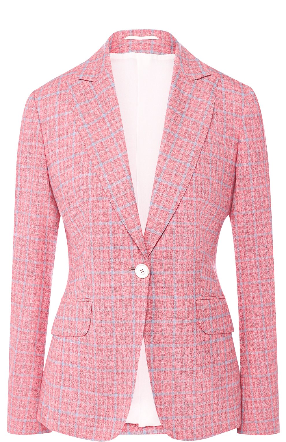 Приталенный кашемировый жакет в клетку KITON розового цвета по цене 421500 руб., арт. D15510K06P0749003, фото 1 Приталенный кашемировый жакет в клетку KITON, арт. D15510K06P0749003, фото 1