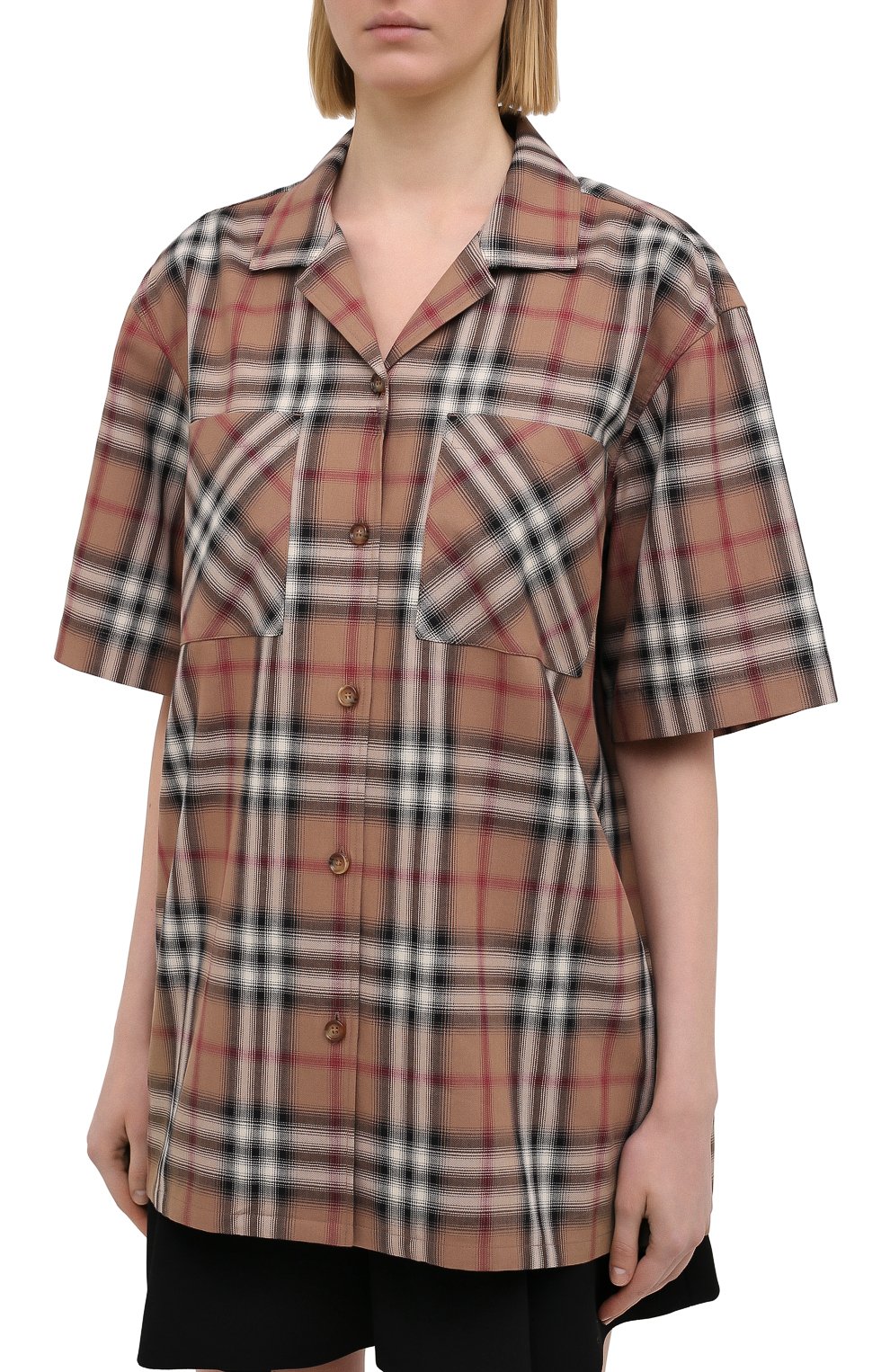 Хлопковая рубашка BURBERRY, арт. 8037341, фото 3