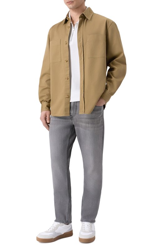 Хлопковая рубашка BOSS 50556121 Бежевый  50556121 Фото 2