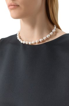Женское колье nora COPINE JEWELRY белого цвета, арт. NORA | Фото 2 (Нос: Не проставлено; Региональные ограничения белый список (Axapta Mercury): Не проставлено; Материал: Жемчуг)