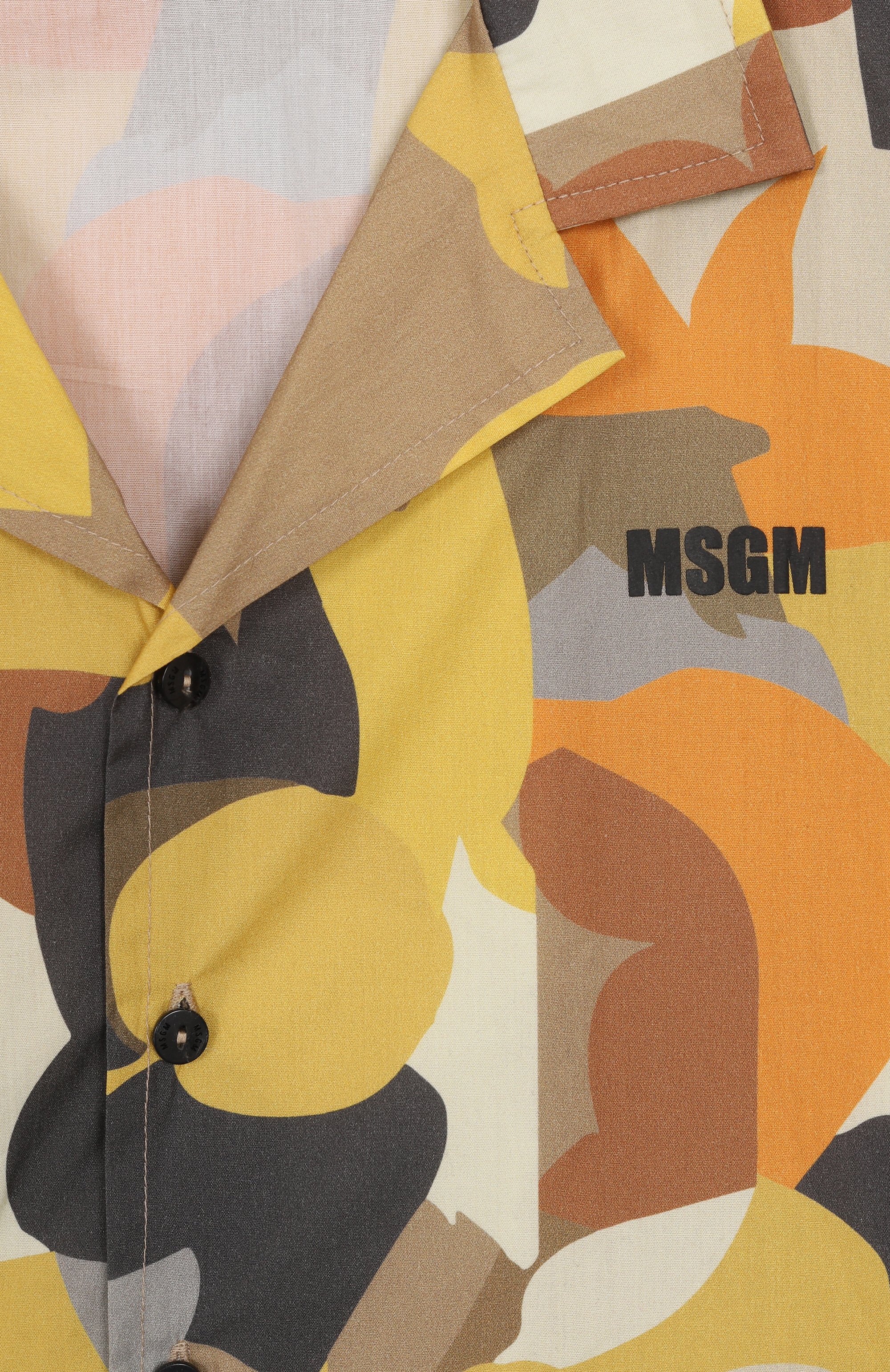 Хлопковая рубашка MSGM KIDS, арт. S5MSJBSI015, фото 3