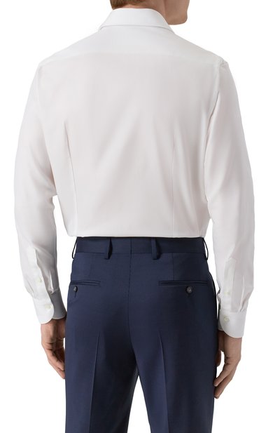Хлопковая сорочка CANALI белого цвета по цене 36450 руб., арт. CCLX018/GA03312, фото 4 Хлопковая сорочка CANALI, арт. CCLX018/GA03312, фото 4