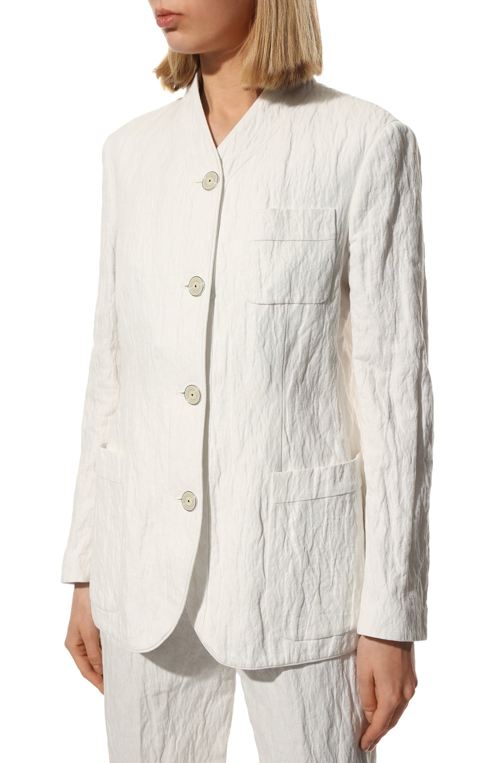 Жакет из хлопка и льна GIORGIO ARMANI, арт. 2SHGG004/T0351, фото 3