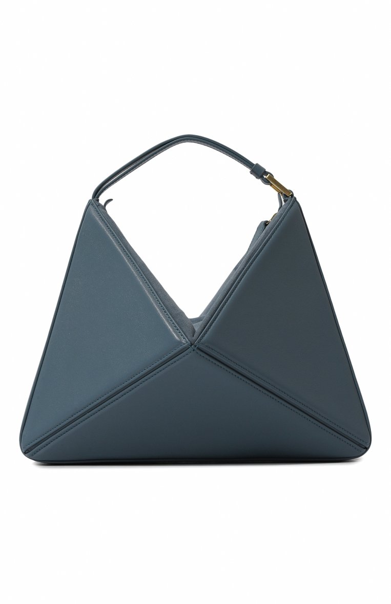Женская сумка flex MLOUYE голубого цвета, арт. 10-017 | Фото 6 (Сумки-технические: Сумки top-handle; Размер: medium; Материал: Натуральная кожа; Материал сплава: Проставлено; Драгоценные камни: Проставлено)